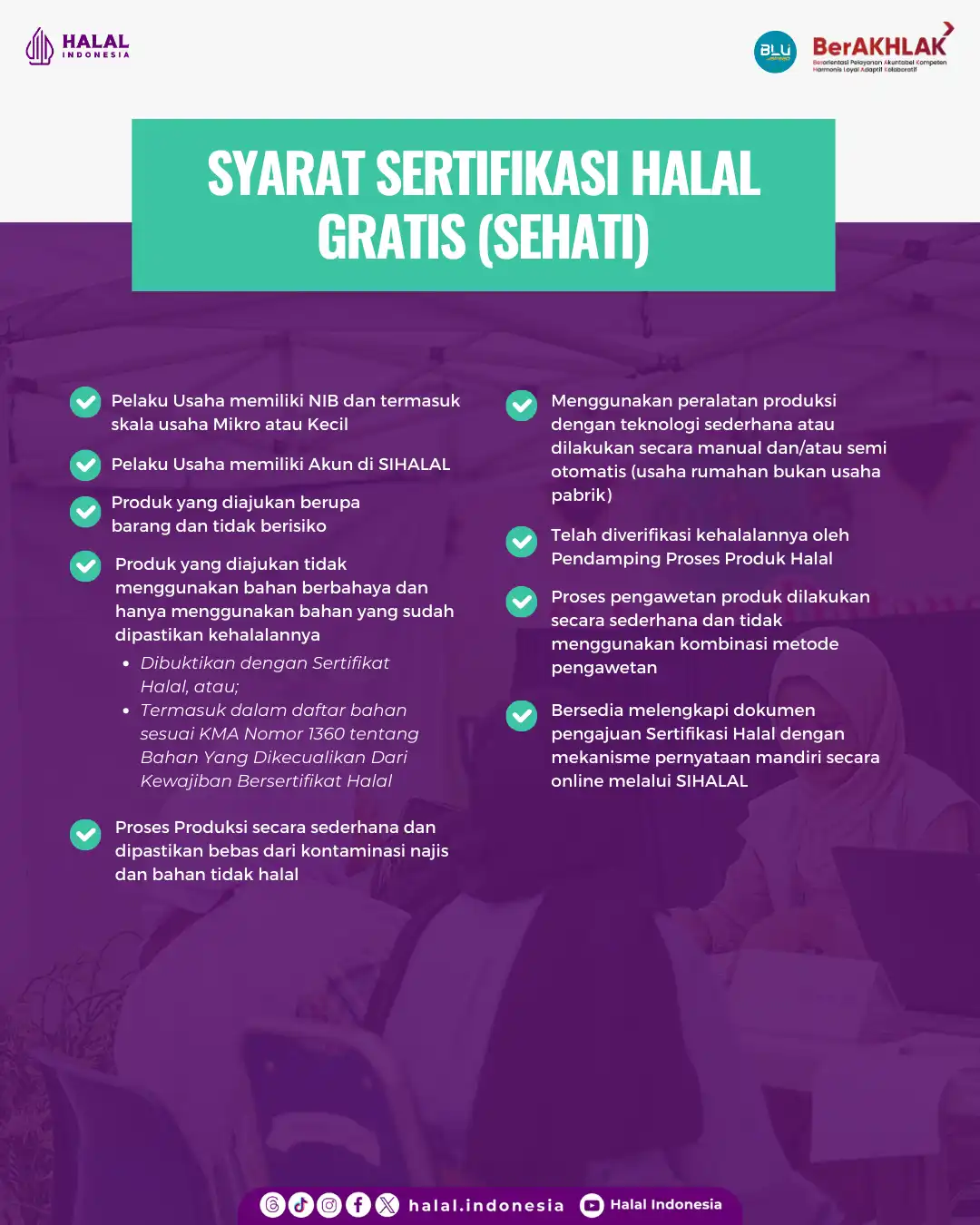 Syarat Sertifikasi Gratis (SEHATI)